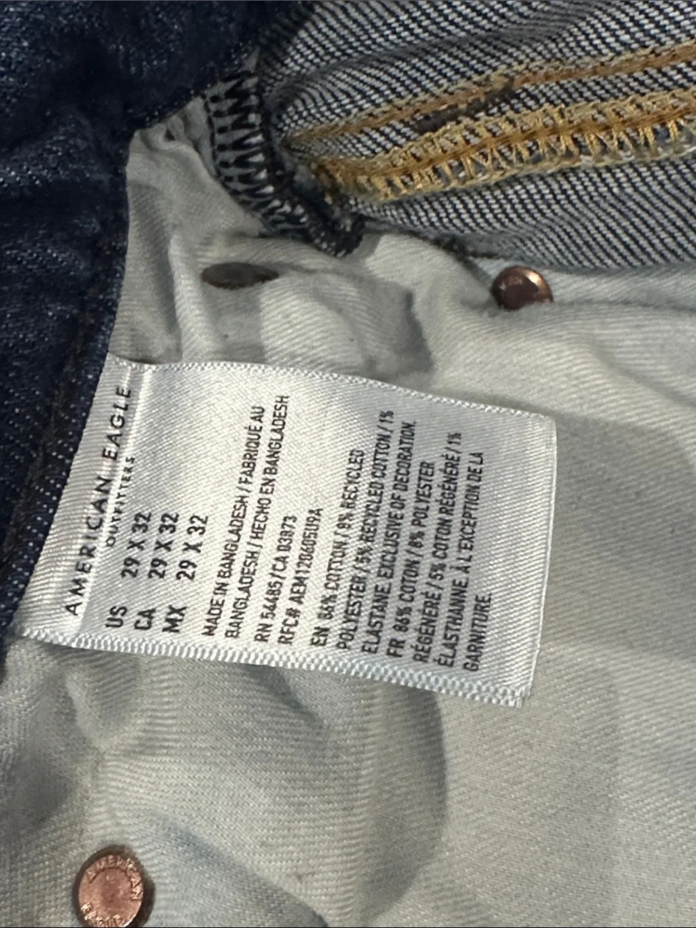 American Eagle Airflex Slim Straight Jeans Size 29x32